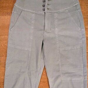 Anthropologie | Triple Button Green Trousers | Size: US2